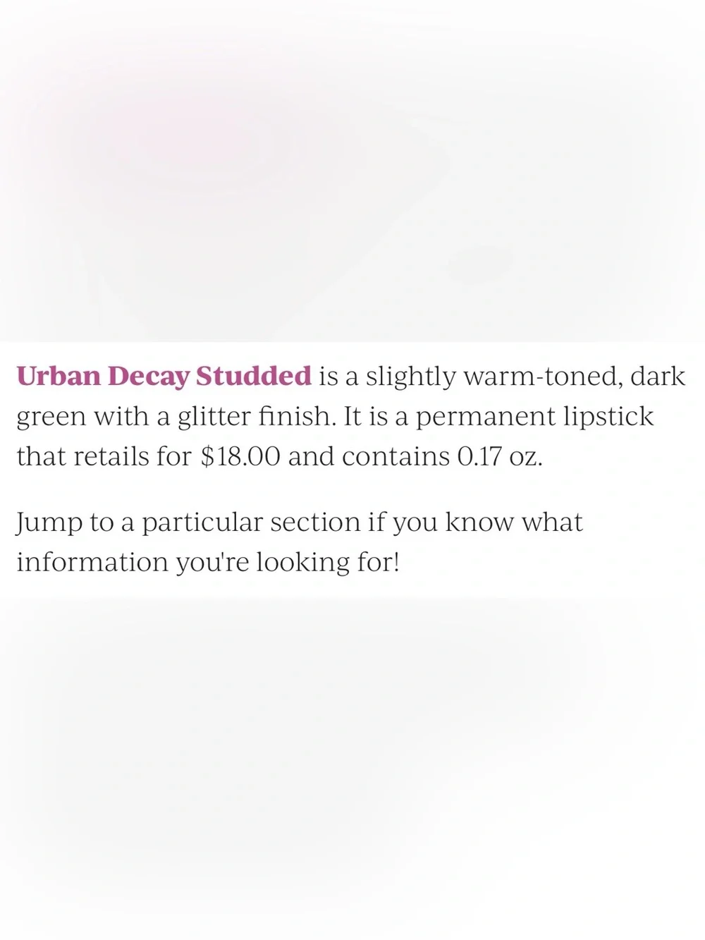 Urban Decay Vice STUDDED Liquid Lipstick ~ 0.17 fl.oz.